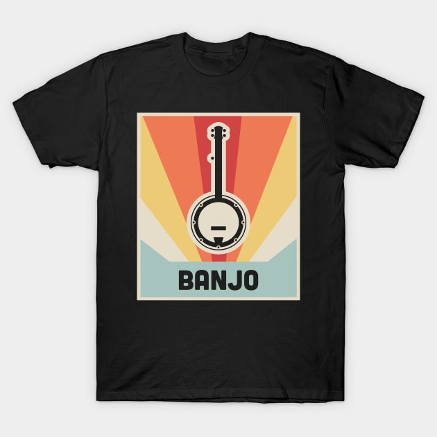 Vintage Style BANJO Poster T-Shirt by MeatMan